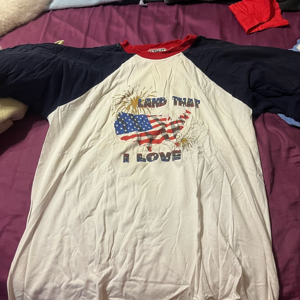 The Mountain USA Flag Short Sleeve Tee - Navy and White